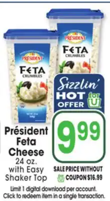 Jewel-Osco Président Feta Cheese offer