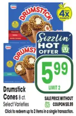 Jewel-Osco Nestle Drumstick Cones offer