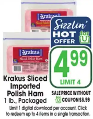 Jewel-Osco Krakus Sliced Imported Polish Ham offer