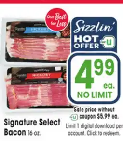 Jewel-Osco Signature Select Bacon offer