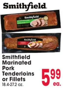 Jewel-Osco Smithfield Marinated Pork Tenderloins or Fillets offer