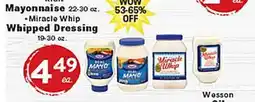 Rio Valley Market Mayonnaise 22-30 oz. • Miracle Whip Whipped Dressing 19-30 oz offer
