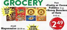 Rio Valley Market • Fruity or Cocoa Pebbles • Honey Bunches of Oats offer