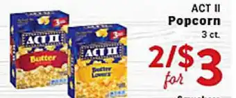 Rio Valley Market ACT II Popcorn offer