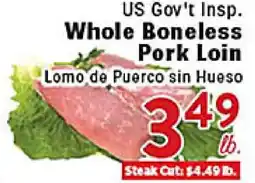 Rio Valley Market US Gov't Insp. Whole Boneless Pork Loin offer