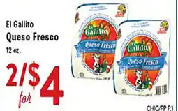 Rio Valley Market El Gallito Queso Fresco offer