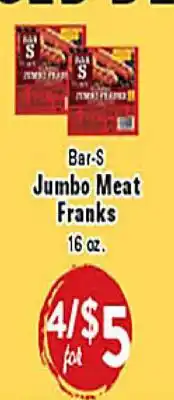 Rio Valley Market Bar-S Jumbo Meat Franks offer