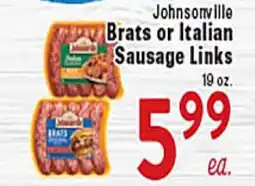 Rio Valley Market Johnsonville Brats or Italian Sausage Links offer
