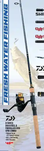 Big 5 D-shock dsk-b reel & fiberglass rod spin combo offer