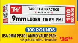 Big 5 USA 9mm pistol ammo value pack offer