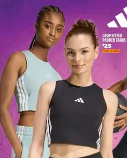 Big 5 Adidas crop fitted padded tanks offer