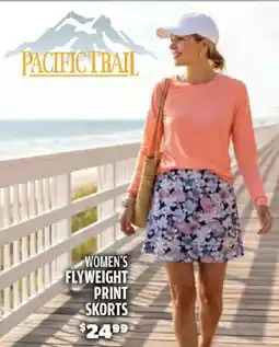 Big 5 Pacific trail women's flyweight print skorts offer