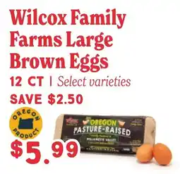 Market of Choice Wilcox Family Farms Large Brown Eggs offer