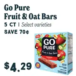 Market of Choice Go Pure Fruit & Oat Bars offer