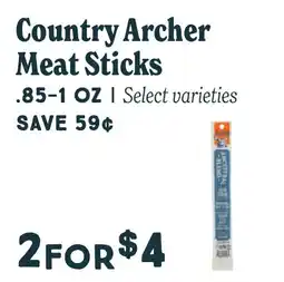 Market of Choice Country Archer meat sticks offer