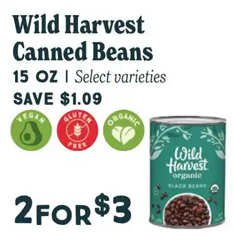 Market of Choice Wild Harvest canned beans offer