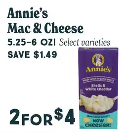 Market of Choice Annie's Mac & Cheese offer