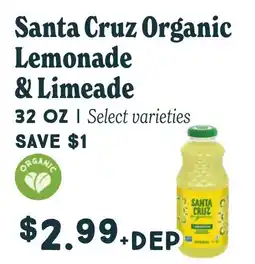 Market of Choice Santa Cruz Organic Lemonade & Limeade offer