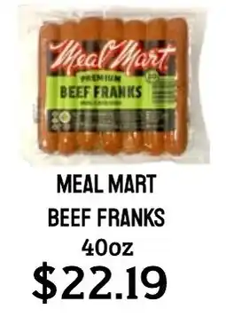 Seven Mile Market Meal Mart beef franks offer