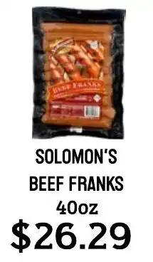 Seven Mile Market Solomon's beef franks offer