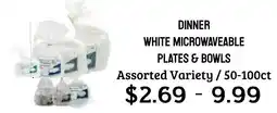 Seven Mile Market Dinner white microwaveable plates & bowls offer