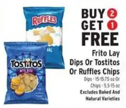 Brookshire's Frito Lay Dips Or Tostitos Or Ruffles Chips offer