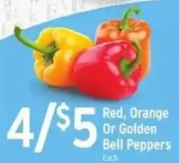Brookshire's Red, Orange Or Golden Bell Peppers offer