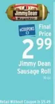Brookshire's Jimmy Dean Sausage Roll offer