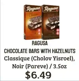 Seven Mile Market Ragusa chocolate bars with hazelnuts offer