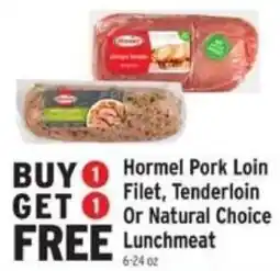 Brookshire's Hormel Pork Loin Filet, Tenderloin Or Natural Choice Lunchmeat offer