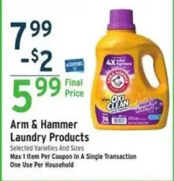 Brookshire's Arm & Hammer Laundry Products offer