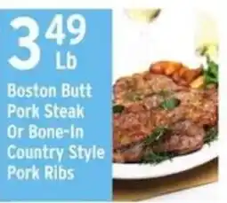 Brookshire's Boston Butt Pork Steak Or Bone-In Country Style Pork Ribs offer