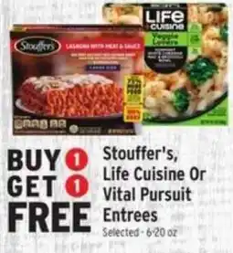 Brookshire's Stouffer's, Life Cuisine Or Vital Pursuit Entrees offer