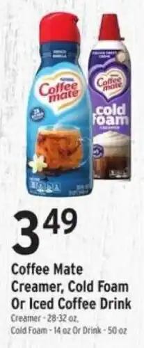 Brookshire's Coffee Mate Creamer, Cold Foam Or Iced Coffee Drink offer