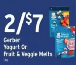 Brookshire's Gerber Yogurt Or Fruit & Veggie Melts offer