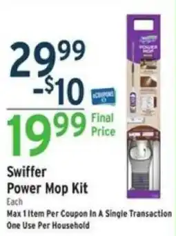 Brookshire's Swiffer Power Mop Kit offer
