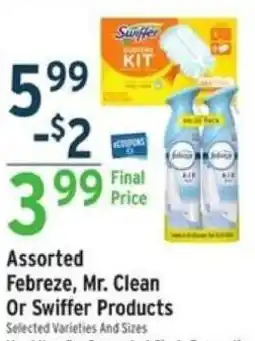 Brookshire's Assorted Febreze, Mr. Clean Or Swiffer Products offer