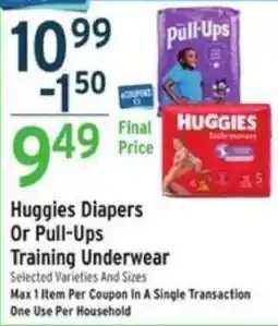 Brookshire's Huggies Diapers Or Pull-Ups Training Underwear offer