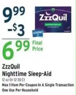 Brookshire's ZzzQuil Nighttime Sleep-Aid offer