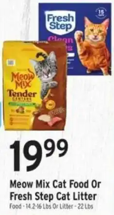 Brookshire's Meow Mix Cat Food Or Fresh Step Cat Litter offer