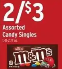 Brookshire's M&M's Assorted Candy Singles offer