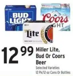 Brookshire's Miller Lite, Bud Or Coors Beer offer