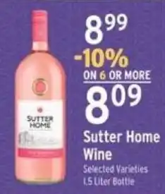 Brookshire's Sutter Home Wine offer