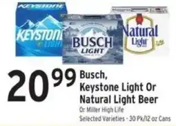 Brookshire's Busch, Keystone Light Or Natural Light Beer offer