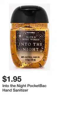 Bath & Body Works Into the Night PocketBac Hand Sanitizer offer