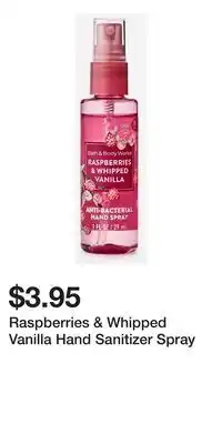 Bath & Body Works Raspberries & Whipped Vanilla Hand Sanitizer Spray offer