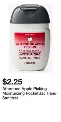 Bath & Body Works Afternoon Apple Picking Moisturizing PocketBac Hand Sanitizer offer