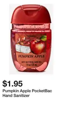 Bath & Body Works Pumpkin Apple PocketBac Hand Sanitizer offer