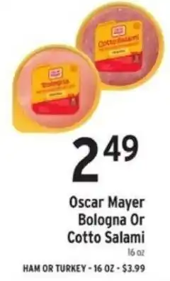 Brookshire's Oscar Mayer Bologna Or Cotto Salami offer