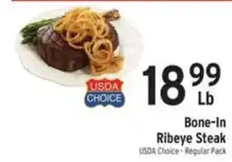 Brookshire's Usda Choice Bone-In Ribeye Steak offer